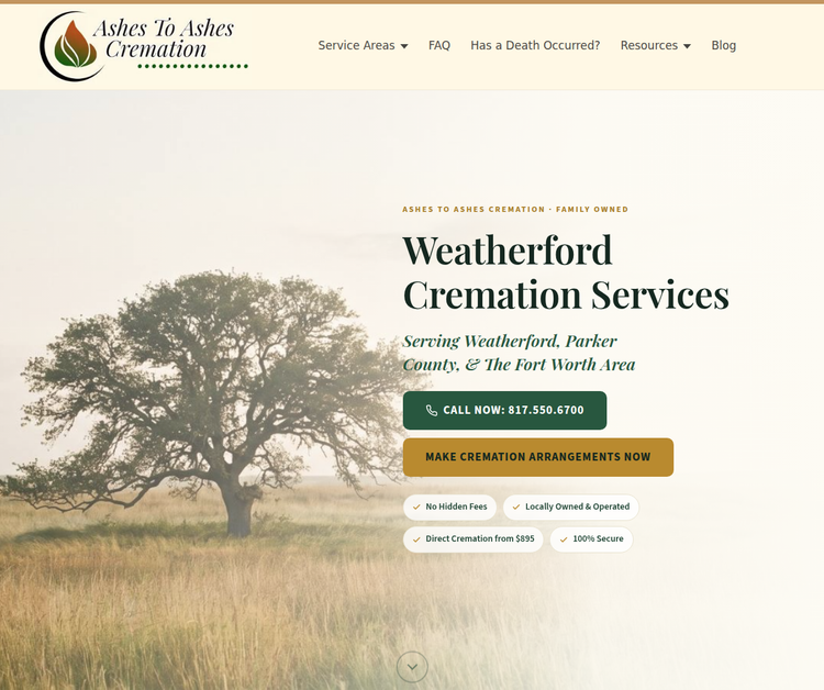 Ashes To Ashes Cremation
