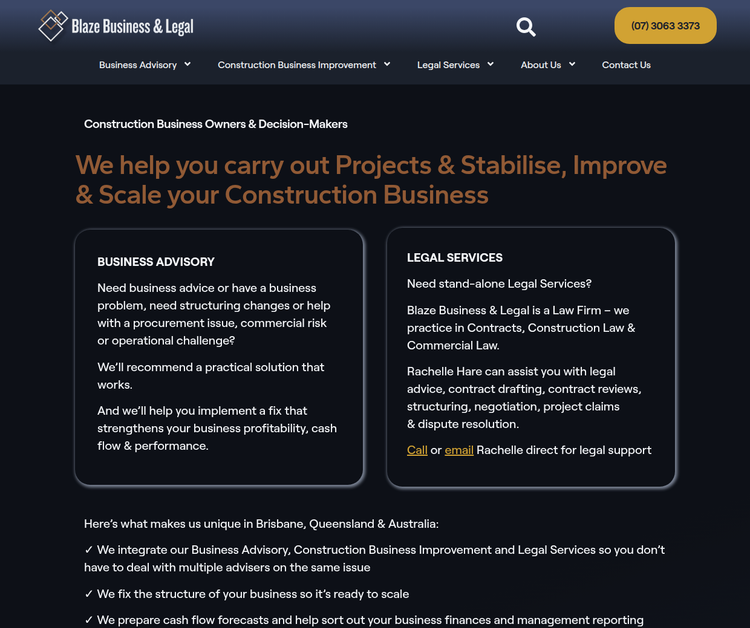 Construction Business Advisory & Legal Services