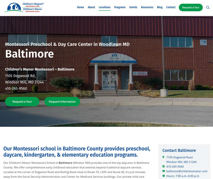 Baltimore Montessori Preschool & Daycare Center