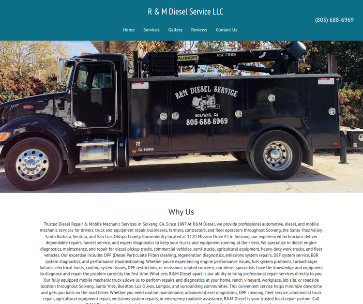 R&M Diesel – Trusted Diesel Repair & Mobile Mechanic Services in Solvang, CA