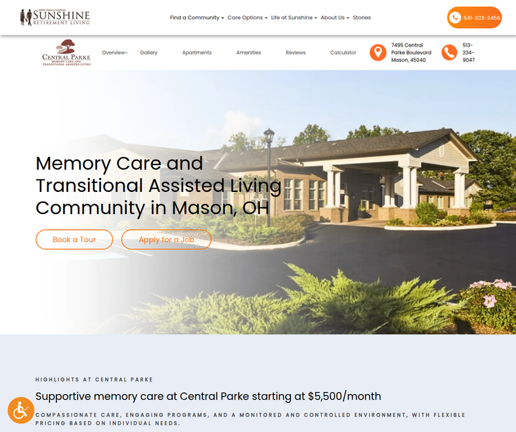 Central Parke: Premier Memory Care and Transitional Assisted Living in Mason, Ohio