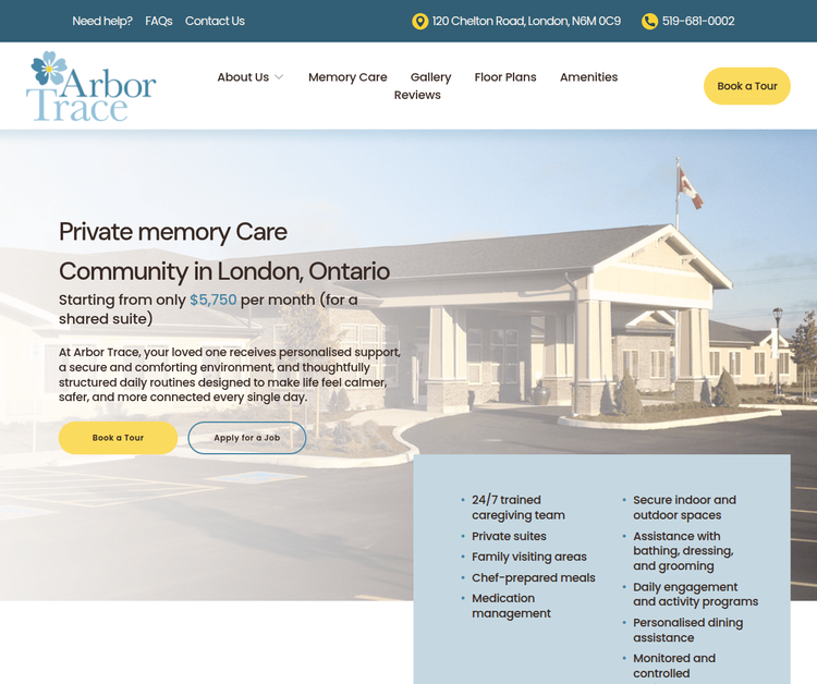 Arbor Trace: Premier Memory Care Community in London, Ontario