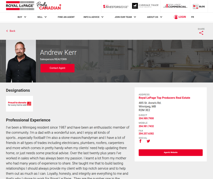 Andrew Kerr, Realtor