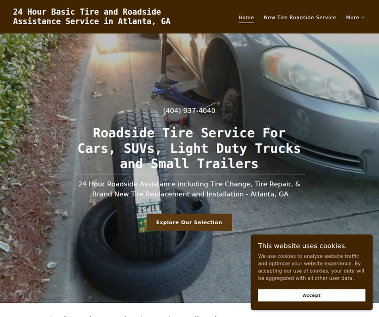 24 Hour Basic Tire and Roadside Assistance Service