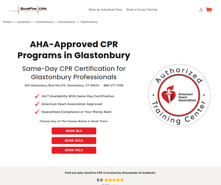 Glastonbury AHA-Approved CPR Programs
