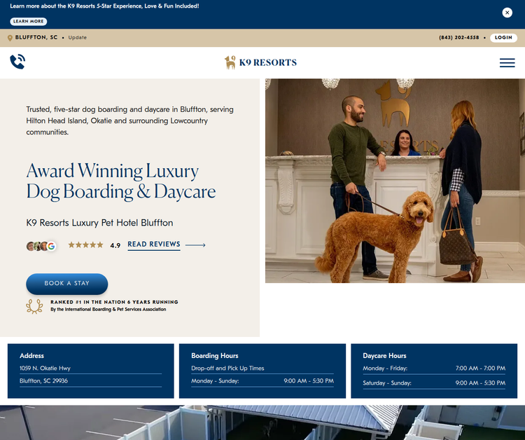 Luxury Dog Hotel in Bluffton, SC
