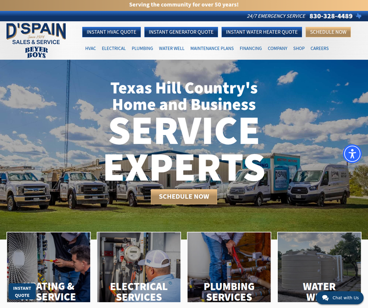 D'Spain Air Conditioning, Heating, Plumbing, Electrical, and Water Well Services