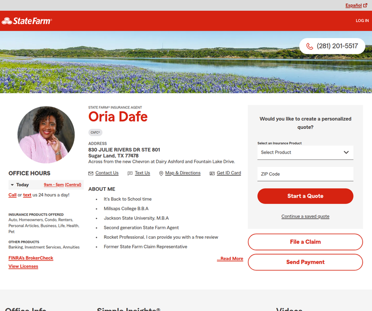 Oria Dafe - State Farm Insurance Agent