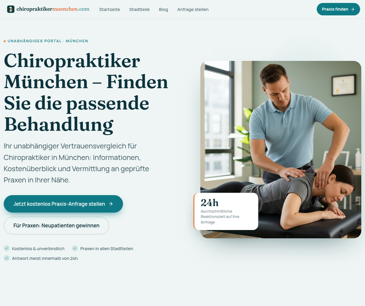 Chiropraktiker München – Ihr unabhängiger Vergleichsportal