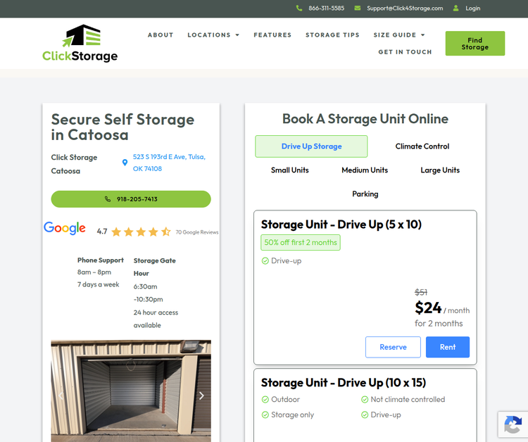 Secure Self Storage in Catoosa