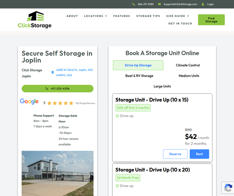 Click Storage - Joplin Mo