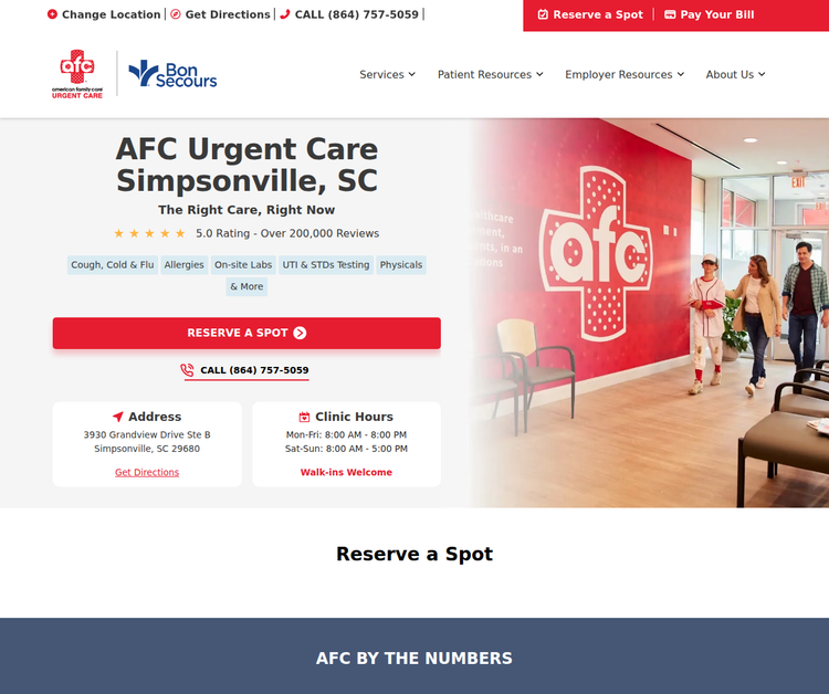 AFC Urgent Care Secours - Simpsonville