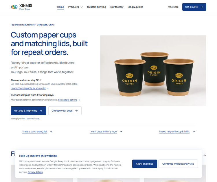Dongguan Xinmei Paper Products Co., Ltd.