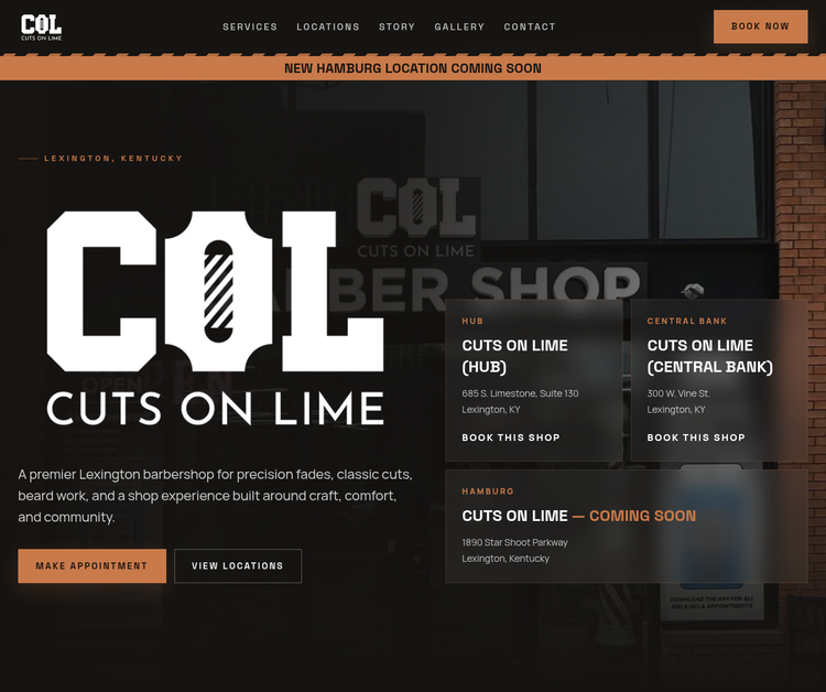 Cuts On Lime – Premier Lexington Barbershop